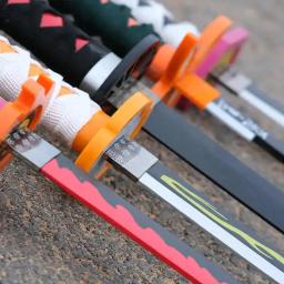 72/104cm demon slayer katana kimetsu não yaiba lâmina anime cosplay prop tanjirou mitsuri tamanho real japonês katana sabre brinquedo do miúdo - Image 4