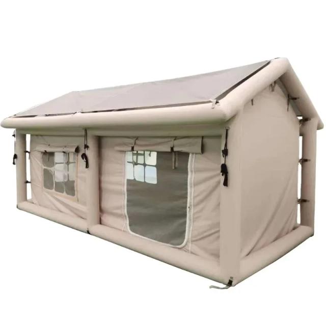 Barraca Inflável Impermeável para Acampamento Familiar com Dois Quartos