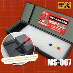 Modelo de pintura portátil cor ficar molhado paleta para pintura acrílica gundam modelo pintura molhada modelo militar ferramentas modelagem ms067 - Image 1