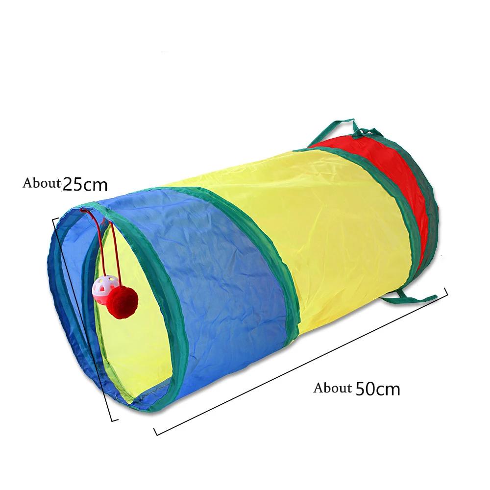 Túnel dobrável para treinamento de animais, Brinquedo divertido interativo, Brinquedos de gato, Kitty Tunnel Tube, Bored for Puppy and Kitten, Coelho Play - Image 1