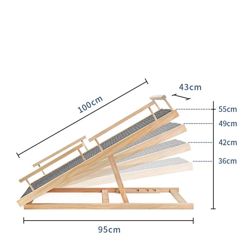 Rampa dobrável portátil para cão e gato, Rampa para animais de estimação, tapete antiderrapante, trilhos laterais de segurança, escada para sofá, cama do carro, escada até 200 libras - Image 1