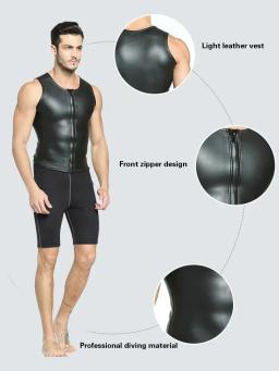 Colete de roupa de mergulho de neoprene de 2 mm – pele lisa, zíper frontal, elástico extra, aprovado para mergulho CR, S a XXL com flexibilidade excepcional - Image 3