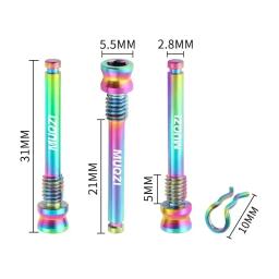 Parafusos de titânio para freios a disco de bicicleta, 2 peças, pinça, parafusos de montagem leves, estrada, mtb, pastilha de freio a disco com clipe de fixação - Image 2