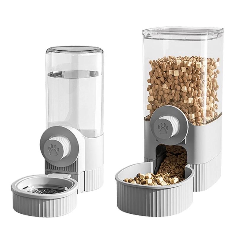 Tigela comida automática para animais estimação, tigela água para cães, gaiola suspensa, dispensador água - Image 1