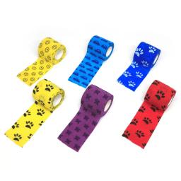 Atadura elástica respirável para animal de estimação, não tecido, ferida auto-adesiva, ao ar livre, retrátil, esportes, cachorro, gato, 1pc - Image 2