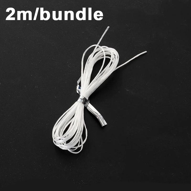 Cordões elásticos brancos para fazer jóias, faça você mesmo, linha de miçangas de látex para pulseira, colar, tornozeleira, corda de linha de borracha de alta elasticidade - Image 1