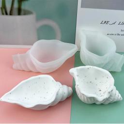Conch Flowerpot Moldes De Silicone DIY Sea Shell Secented Vela Jar Mold Caixa De Armazenamento De Concreto Resina De Gesso Molde Home Decor Craft - Image 1