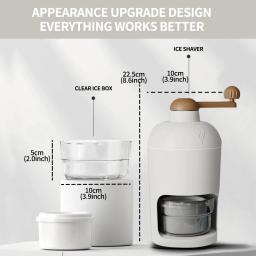 Máquina de gelo raspada portátil Mini triturador de gelo Fabricante de milkshake Portátil Máquina de granizo pequena Ferramenta de cozinha - Image 6