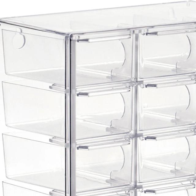 Organizador compacto com gavetas transparentes e alta capacidade Bead