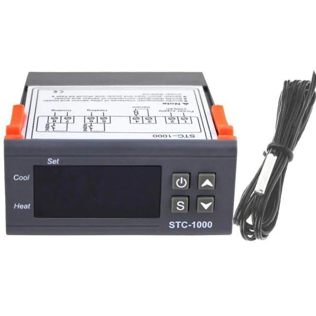 Termostato LED STC-1000 Aquário Digital Profissional com Controle de Temperatura e Sonda para 220V
