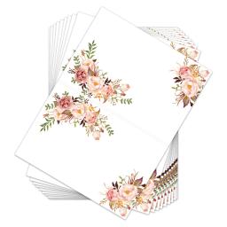 Cartões de Lugar Floral para Casamento, Cartões de configuração para mesa imprimíveis, Festa do chuveiro nupcial, 10pcs por pacote - Image 3