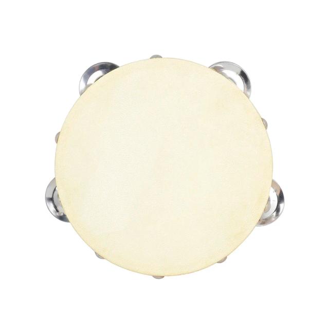 Pandeiro Orff de 6 Polegadas com Pele de Carneiro - Instrumento de Percussão Educacional para Crianças e Ótima Sugestão de Presente