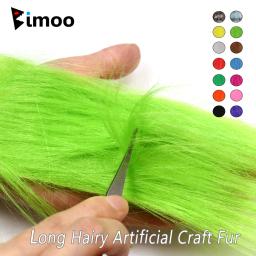 Bimoo Mão Artificial Artesanato Pele, Streamer De Fibra Sintética, Iscas De Pesca De Truta, Material De Amarração Mosca, Iscas Peludas Longas, 12x6cm, 14 Pacotes - Image 1