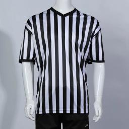 Camiseta de Basquete V-Neck manga curta masculina, Futebol, Futebol, Camisa Árbitro, Luta Livre, Boxe, Árbitro profissional, Listrado, Correr - Image 3