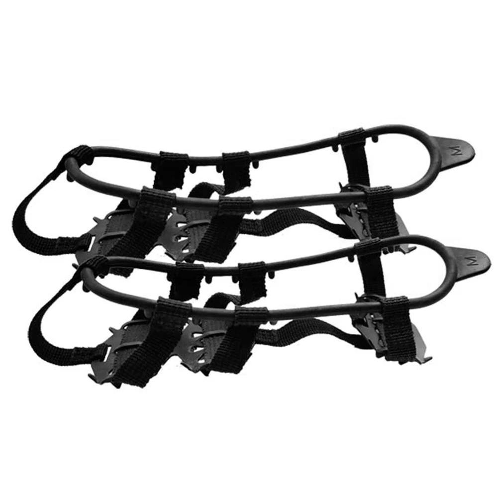 24 dentes inverno garras de gelo antiderrapante montanhismo chuteiras unisex neve garra sapato cobre caminhada caminhadas acessórios - Image 1