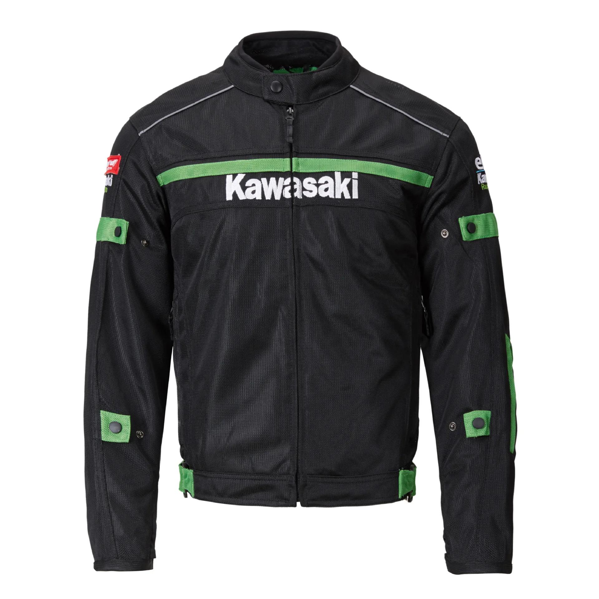 Kawasaki biker terno de corrida anti queda roupas ao ar livre motocross ciclismo terno elegante respirável jaqueta masculina - Image 1