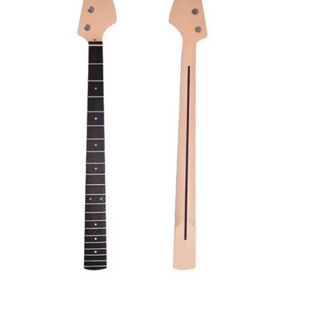 Acessórios para Instrumentos Musicais: Pescoço de Baixo Elétrico e Guitarra com 21 Trastes em Maple Fosco e Fingerboard de Rosewood