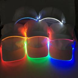 Boné de beisebol LED light up para homens e mulheres, chapéus brilhantes, bonés noturnos, viseiras luminosas, festa do clube, hip hop, golfe - Image 1