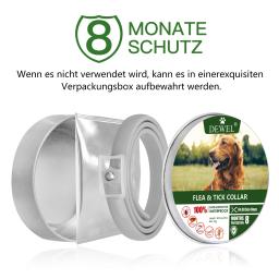 Dewel gato cachorro colar anti pulga carrapatos mosquitos ao ar livre ajustável pet coleiras 8 meses de proteção a longo prazo acessórios para animais de estimação - Image 1