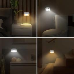 Interior LED Sensor de Movimento Luz, Luz Noturna, Vara na Luz Noturna, Luzes a pilhas para corredor, escada, armário, quarto, banheiro - Image 2