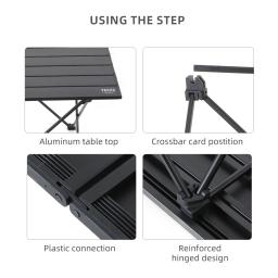 Tarka-mesa dobrável para camping ao ar livre, mesa portátil para piquenique, churrasco, alta resistência, alumínio ultraleve - Image 3