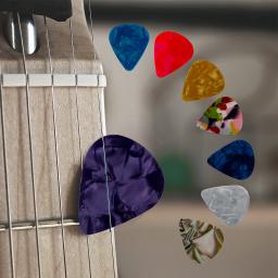 Palhetas de guitarra 0.46/0.71/0.96mm espessura colorida aleatória celulóide mediadores de guitarra baixo ukulele titular acessórios 20/50/100pcs - Image 5