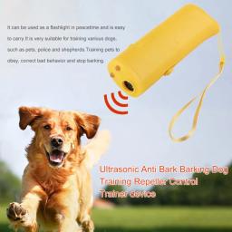 Ultrasonic Dog Repeller, Anti Latido Dispositivo, Stop Bark Controle, Suprimentos de Treinamento com Lanterna LED, 3 em 1 - Image 3