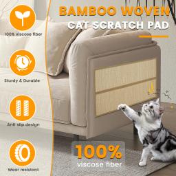 Auto-adesivo Scratcher Mat para Pet, Tapete Sofá, Proteção de Móveis, Patas Sharpen, Trimmable Scratch, Acessórios DIY - Image 2