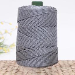 Linha de fios de crochê manual, Linha de corda de gelo, Saco de tricô, Luz, Artesanato, Crochê, Almofadas, 200g, 3mm, 200g - Image 2