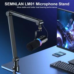 Sinelan microfone boom braço suporte com desktop profissional computador móvel jogo gravação ao vivo cantilever ajustável resistente lm01 - Image 1