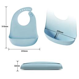 Mundo de silicone babadores de silicone à prova dwaterproof água do bebê crianças coisas babadores aventais menina menino ajustável macio silicone babador coisas de alimentação do bebê - Image 6