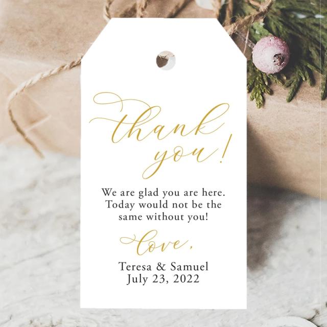 Tags Personalizadas para Eventos: 100pcs de Obrigado para Convidados, Welcome Gift, Favor Candy Boxes e Cupcake Paper Tags