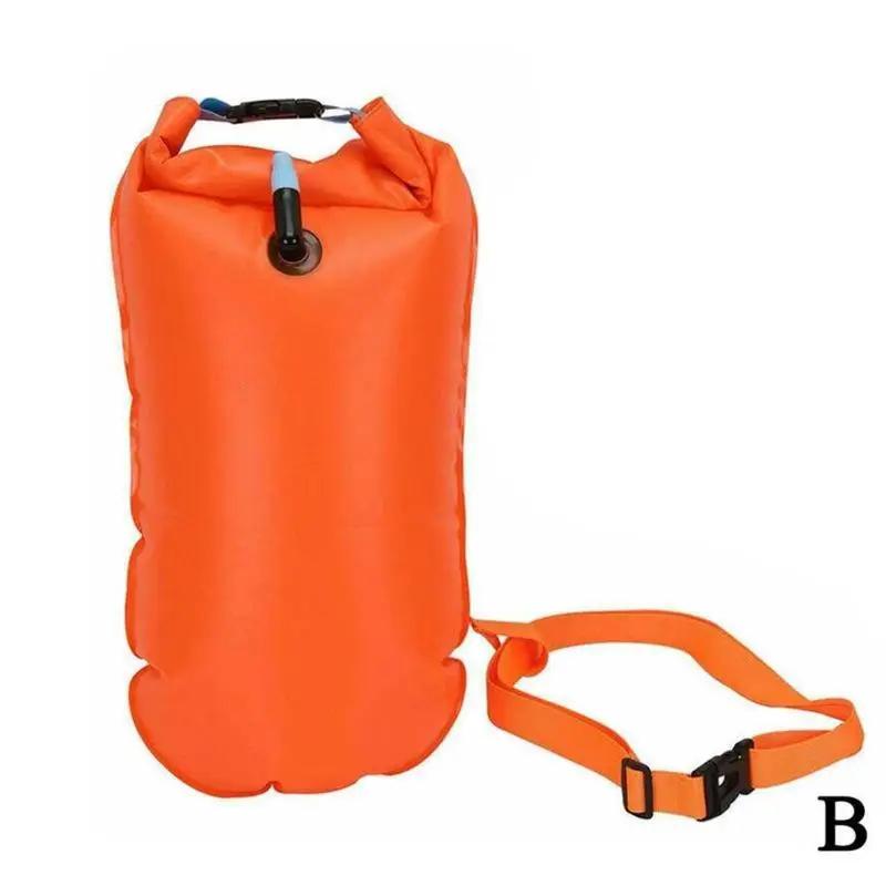 Inflável aberta bóia de natação Tow Float Dry Bag Air Bag duplo com cinto de cintura Suprimentos de jogo de água Acessórios de treinamento Natação - Image 1