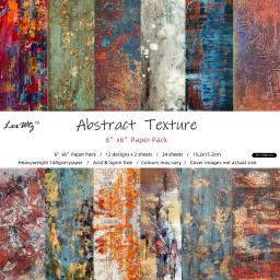 12/24 folhas abstratas textura scrapbooking almofadas de papel origami arte fundo cartão fazendo diy papel artesanato novo - Image 1