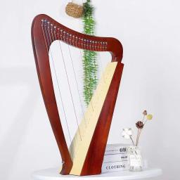Madeira maciça folheado lira harpa, mogno corda instrumento, 19, 23 cordas, meia chave - Image 3