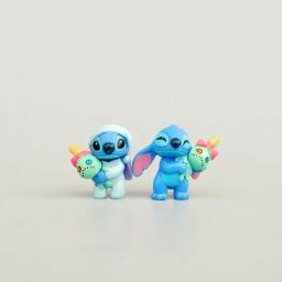 Disney-Lilo e Stitch Brinquedos Colecionáveis, Figuras Anime, Encantos Colecionáveis, Mão com Scrump, Mini GK Modelo PVC, Decoração, 6 peças por conjunto - Image 3