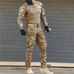 Ternos uniformes táticos para Airsoft Paintball Treinamento Camisas e Calças, Camo Roupas, Conjuntos de trem ao ar livre - Image 4