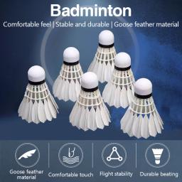 King White Goose Feather Badminton Peteca, Bola Durável, Treinamento Esportivo, Velocidade 76, 77, 1Pc - Image 2
