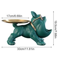 30cm decoração de casa estatueta bulldog estátua do cão caixa armazenamento ornamento animal resina artesanato arte escultura estatueta casa filhote de cachorro escultura - Image 5
