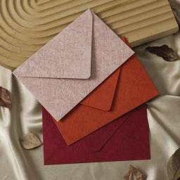 Vintage Carta Envelopes De Papel, Festa De Casamento Convites Tampa De Cartões, Envelopes De Dinheiro Kawaii, Rosa, Vermelho, Laranja, 5Pcs - Image 4
