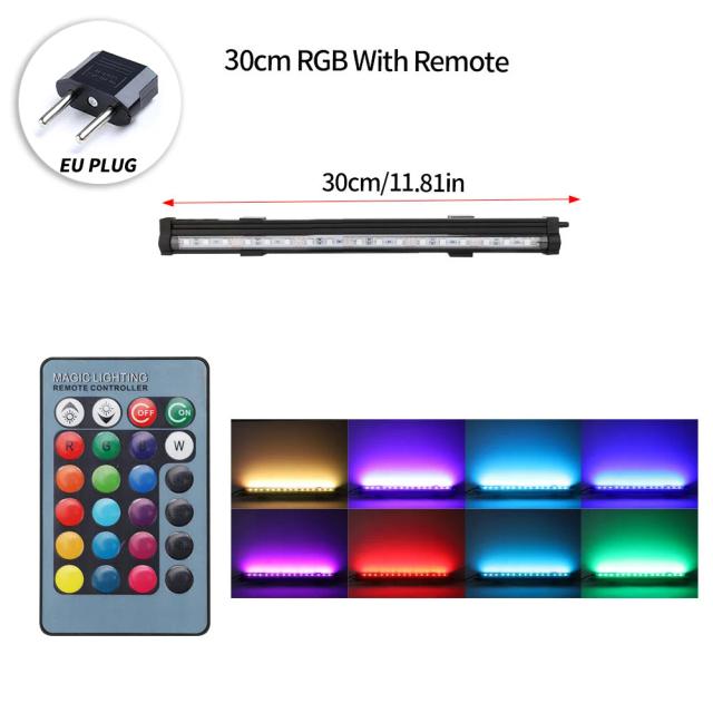 Ilumine seu Aquário com LED RGB Submersível - Lâmpada de Oxigênio com Frete Grátis para Tanques de 12-46cm