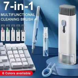 Kits de Limpeza 7-em 1 para Teclado e Fones de Ouvido, Limpador de Caneta, Laptop, Limpeza de Tela, Fones de Ouvido Bluetooth - Image 1