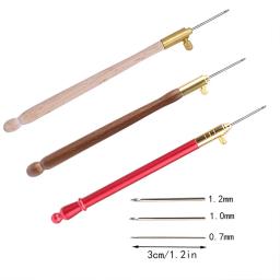 1 conjunto de ferramentas de costura conjunto diy artesanato madeira lidar com tambour crochê gancho com 3 agulhas francês crochê bordado beading hoop - Image 1