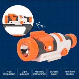Peças Modificadas Universais para Arma de Brinquedo, Nerf N-strike Elite Series, Silenciador Cauda Stock Lanterna, Acessórios de Arma - Image 6
