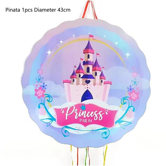 Pinata de Castelo das Princesas da Disney para Festas de Aniversário e Decoração Escolar DIY