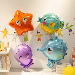 Balões de animais marinhos para crianças, Presentes de aniversário, Decoração do tema do oceano, Baby Shower, Cavalo marinho, Estrela do mar, Golfinho, Tubarão - Image 2