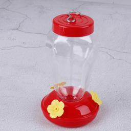 Plástico pássaro água alimentador garrafa, enforcamento beija-flor alimentador, jardim ao ar livre plástico flor ferro gancho pet fornecimentos, novo, 1pc - Image 3