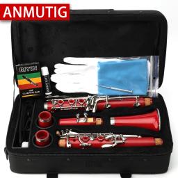 Anmutig bb 17 chave clarinete instrumento níquel prata abs material do corpo clarinete a1 - Image 4