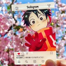 Textura acrílica cartão para Quarto, Luffy, de alta aparência, presente de aniversário, Fotografia ao ar livre, Decoração Estudante, bonito, 1 peça - Image 5