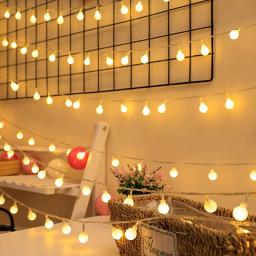 Luzes LED Fairy String para decoração, bolas AA com bateria, festa de casamento, ano novo, natal, casa ao ar livre, quarto, decoração de guirlanda, 1,5 m, 3m - Image 4